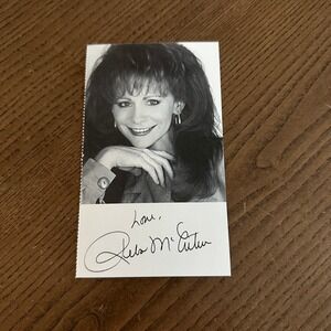 Reba McEntire Vintage Black and White Photo Card Printed Signature Memorabilia